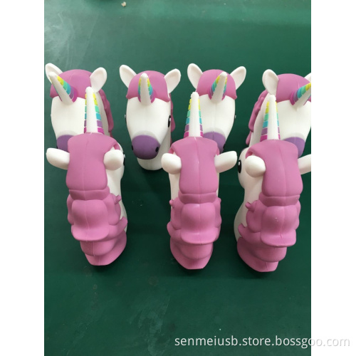 PVC unicorn power bank for gift